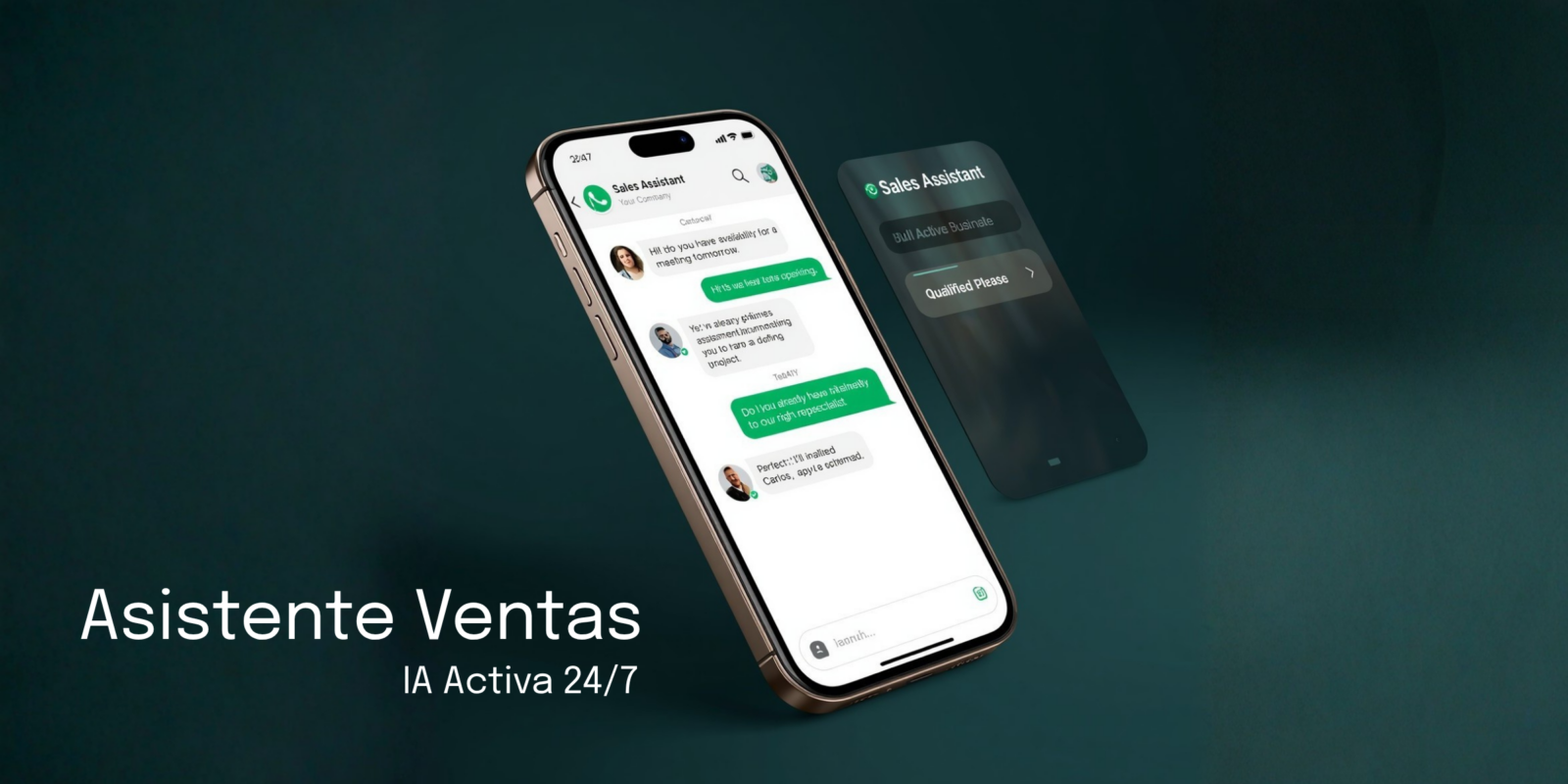 Demo del Agente de IA Filtro Comercial 24/7 funcionando en WhatsApp Business - Conversación real calificando leads